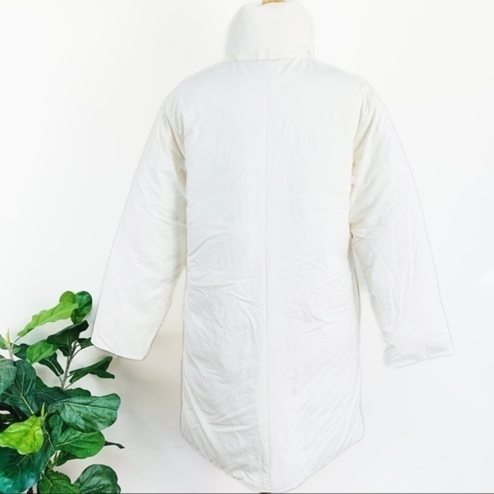 💋 Madewell Buffy puffer jacket white Ivory coat. Size S - Picture 8 of 12